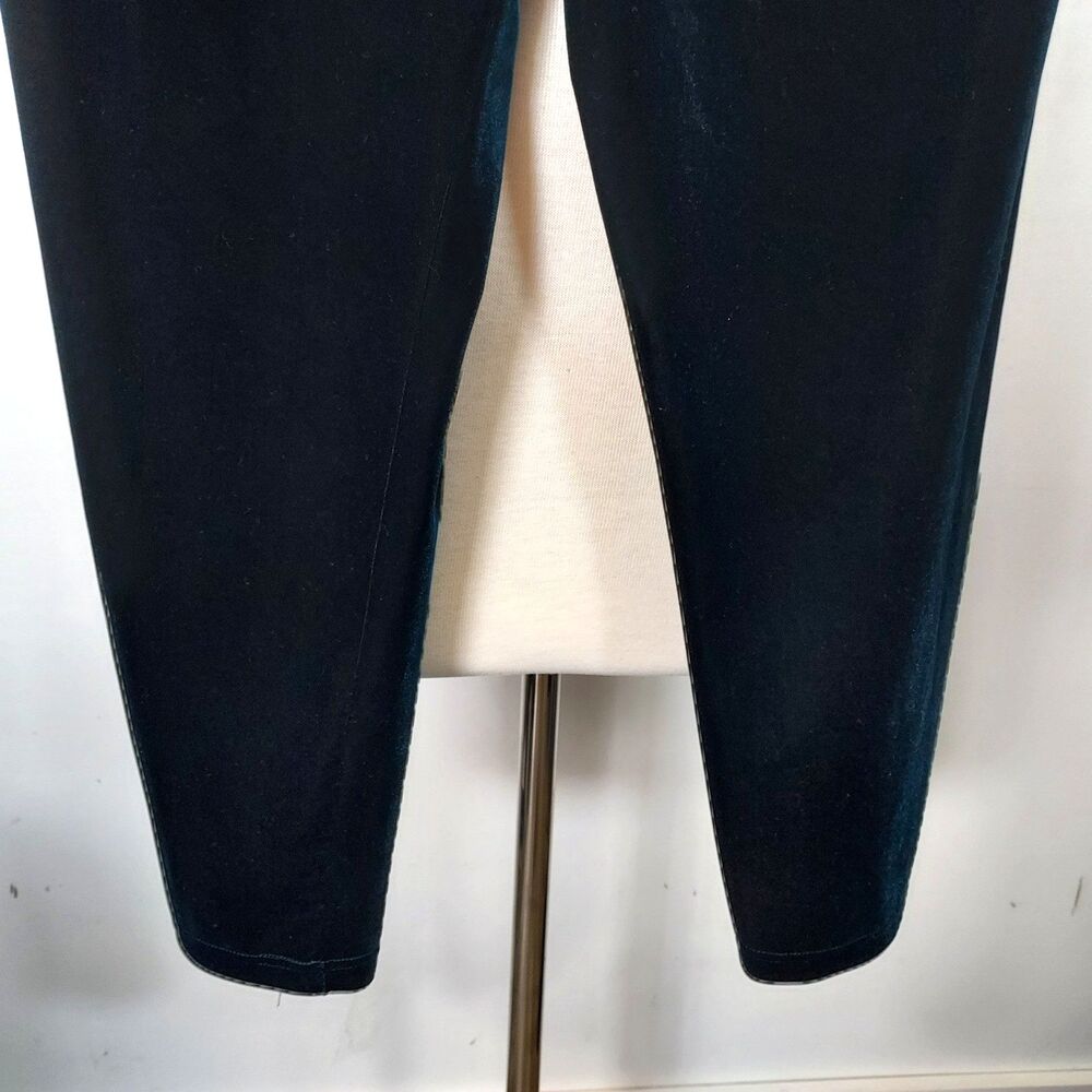 Koret Velvet Velour Party Holiday PANTS Size PL Pull on Elastic Waist Dark Teal - Picture 5 of 13